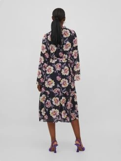 Vila Midi Jurken Jurk KAROLINA Dames Zwart 11 Vila Midi Jurken Jurk KAROLINA Dames Zwart -Vila d0dcf89248dd511523563aa01800ed82