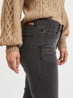 Vila Straight Regular Jeans Stray Dames Zwart -Vila d0fa8374bc86b32452688a49a81463be