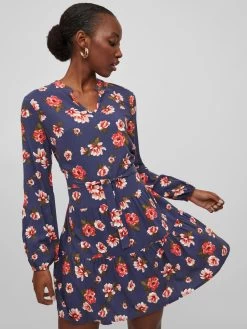 Mini Jurken Jurk Dames Navy -Vila d186b8ffbb29293b926a848e66b67f6e