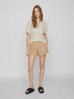 Vila Tops Top Dames Beige -Vila d24a30a7464ac06e9a137baa779ef30c
