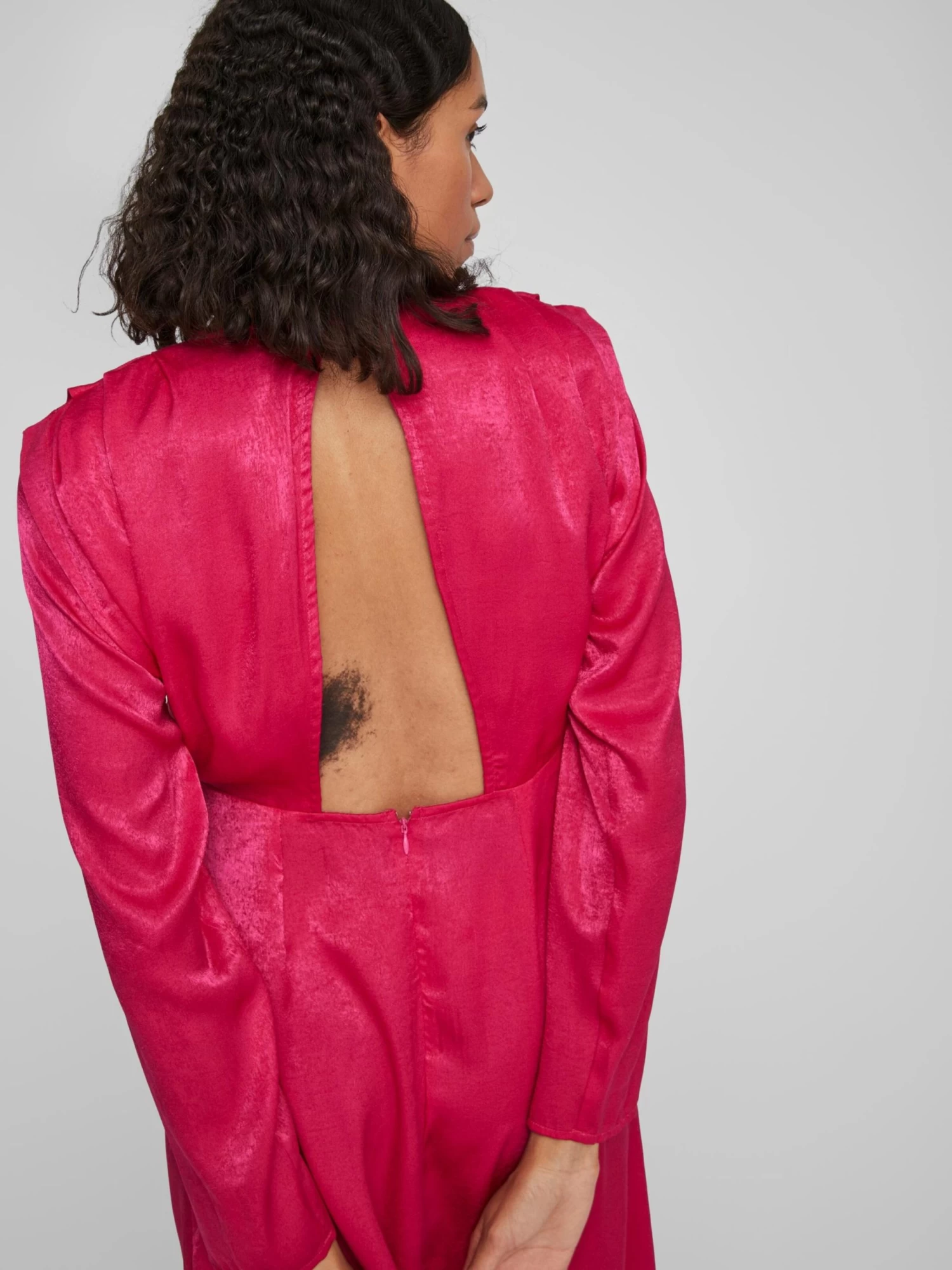 Vila Midi Jurken Jurk SCORPION Dames Fuchsia 8 Vila Midi Jurken Jurk SCORPION Dames Fuchsia - Afbeelding 6