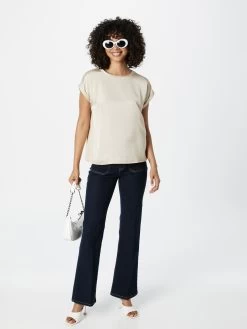 Vila T-shirts Shirt Vielette Dames Stone Grey -Vila d28237e65c6111903a003b5fcc2a5b79