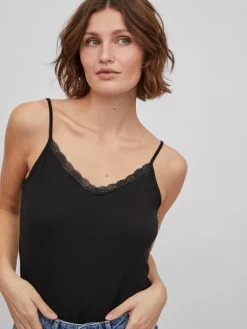 Vila Kanten Tops Top DAISY Dames Zwart -Vila d33f079e39c9f43d1eafe5dc71dc6a96