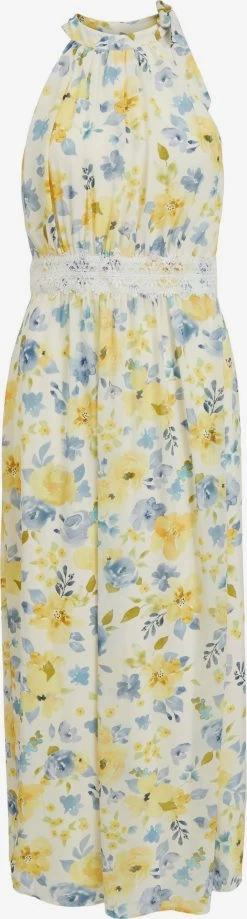 Vila Zomerjurken Zomerjurk Micada Dames Geel / Mosterd