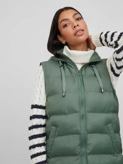 Vila Bodywarmers Bodywarmer TRISH Dames Kaki -Vila d4befe371923f2e40e073400b921a151