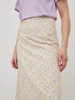 Vila Maxi Rokken Rok PAMELI Dames Wit -Vila d6adb5a9181bf4115372a2e07a1e7dd0