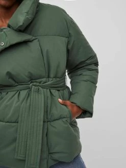 Vila Winterjassen Winterjas Dames Groen -Vila d6c885b1cdbd9ccbf0c6e962a02152e7