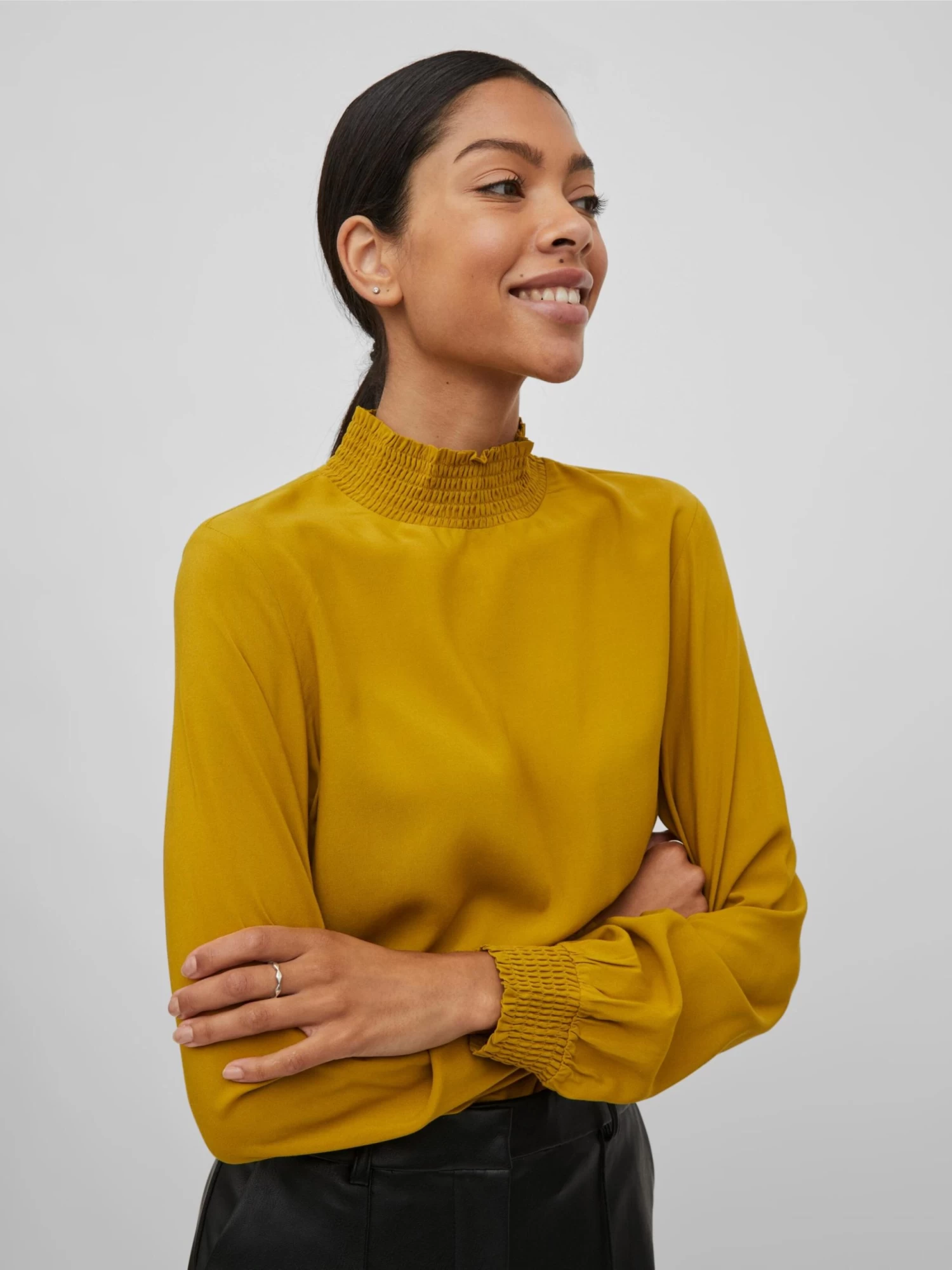 Vila Blouseshirts Blouse Julia Dames Goudgeel 8 Vila Blouseshirts Blouse Julia Dames Goudgeel - Afbeelding 6