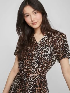 Vila Blousejurken Blousejurk Dames Bruin / Lichtbruin / Lichtgrijs 14 Vila Blousejurken Blousejurk Dames Bruin / Lichtbruin / Lichtgrijs -Vila d6f63e2e4df083f94716938840ee047f