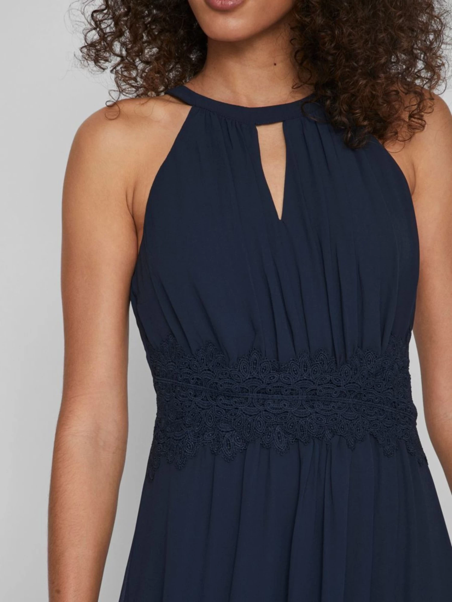 Vila Maxi Jurken Jurk Milina Dames Donkerblauw 8 Vila Maxi Jurken Jurk Milina Dames Donkerblauw - Afbeelding 6