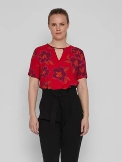 Vila Blouses Met Korte Mouw Blouse Naja Dames Vuurrood -Vila d8eea9a27393dd541fecc6800485ecd7