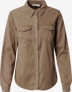 Vila Spijkerblouses Blouse BISTA Dames Olijfgroen