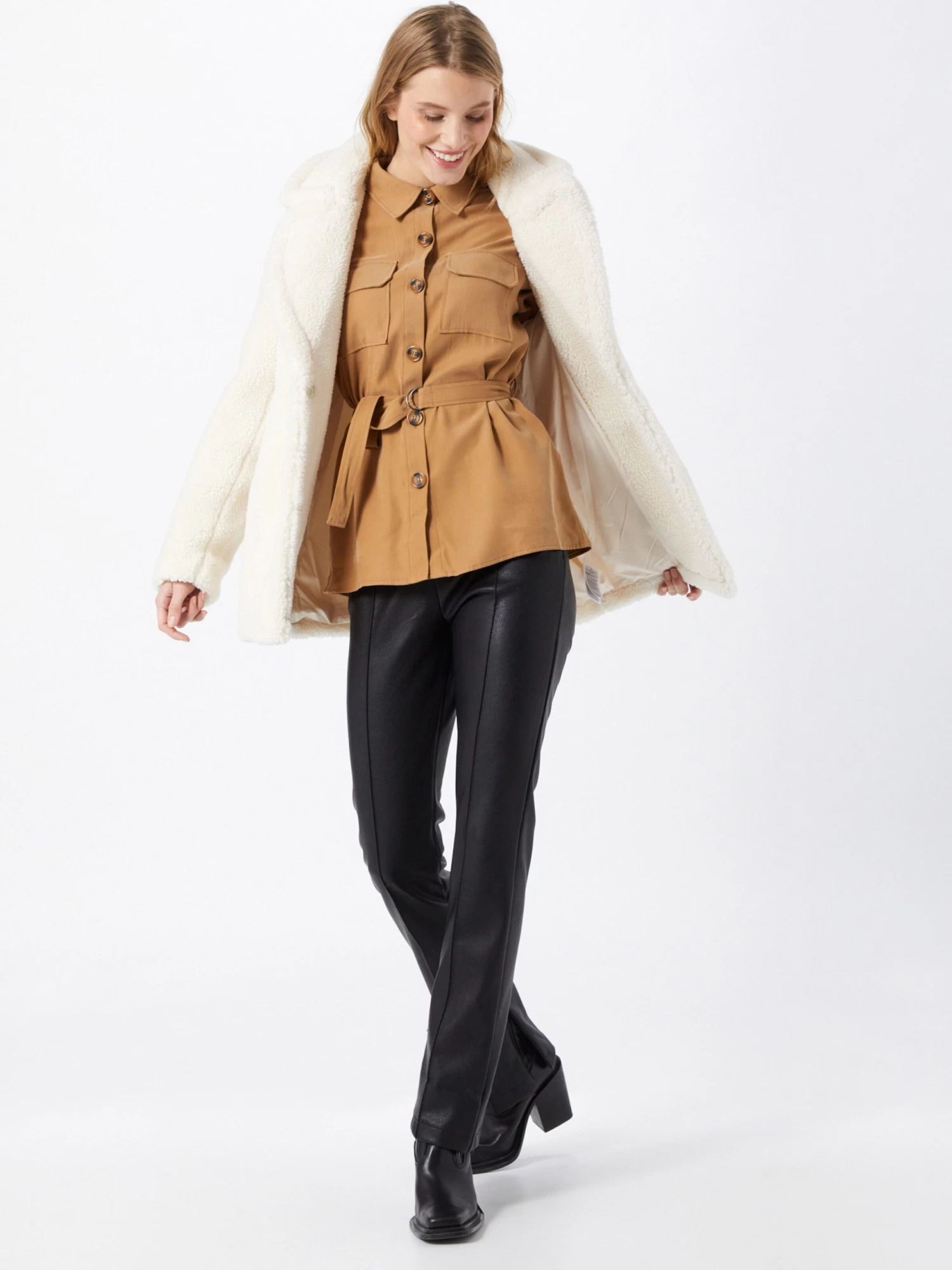 Vila Overhemden Blouse Dames Lichtbruin 7 Vila Overhemden Blouse Dames Lichtbruin - Afbeelding 5