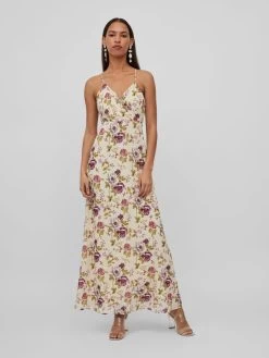 Vila Maxi Jurken Jurk Ura Dames Camel / Sand -Vila dae4857879bfcd1e646e66878729472d