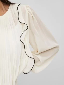 Vila Blouseshirts Blouse Metina Dames Natuurwit -Vila db3585b7bb2d9bf255b6ef772325d255