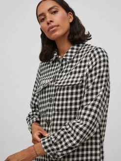 Vila Tussenjassen Tussenjas Hether Dames Zwart / Wit -Vila dc9e332d6d651f8d74808fbc570a19a3