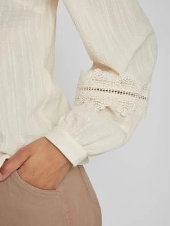 Vila Kanten Blouses Blouse Dames Ecru -Vila dde1e9aad7fcf063519dbb994b721cf9