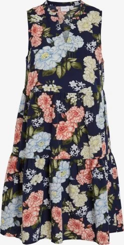 Vila Blousejurken Blousejurk Dames Navy / Lichtblauw
