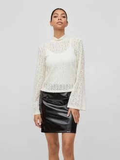 Vila Kanten Blouses Blouse Tula Dames Wolwit -Vila e0105c424087d6eba7a04772bbafb1ec