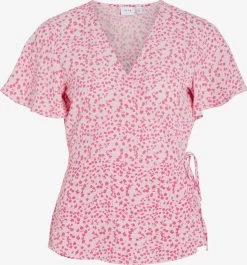 Vila Blouses Met Korte Mouw Blouse Lovie Dames Rosa