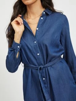 Vila Blousejurken Blousejurk Bista Dames Blauw -Vila e3099e81289e5cccb53441a5b30ee32a