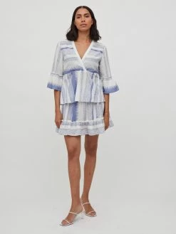 Vila Blouses Met Korte Mouw Blouse Dames Marine / Wit 10 Vila Blouses Met Korte Mouw Blouse Dames Marine / Wit -Vila e35a8be941df0dd37cc4883a3abf016f