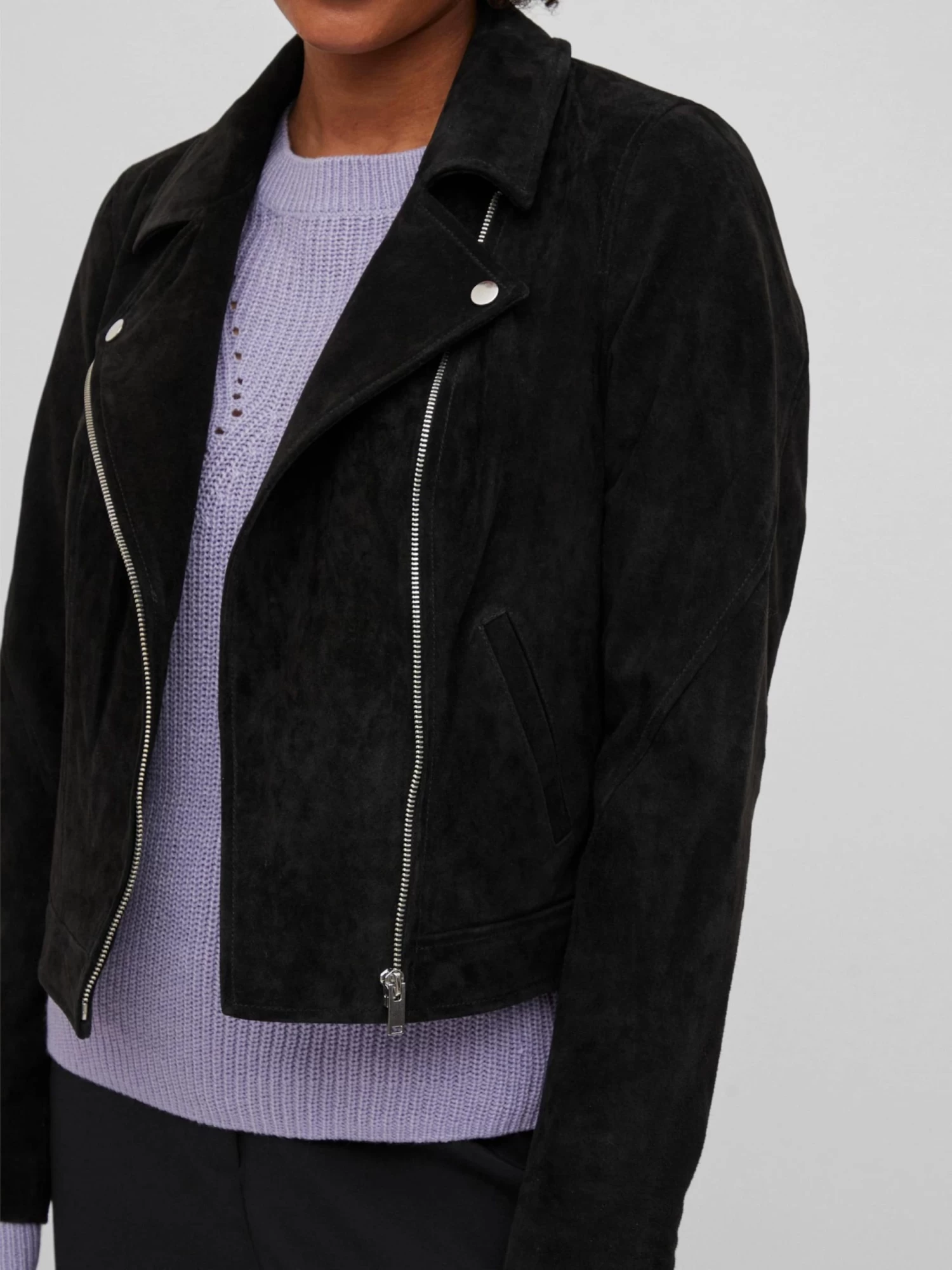 Vila Leren Jassen Tussenjas Sukki Dames Zwart 8 Vila Leren Jassen Tussenjas Sukki Dames Zwart - Afbeelding 6