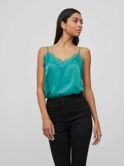 Vila Kanten Tops Top Dames Jade Groen -Vila e3adeea0f0c6b339c5ca60b5d90cc516