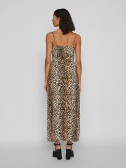 Vila Maxi Jurken Jurk Dames Beige -Vila e464f8c1696aaee68fa6b794d52de615