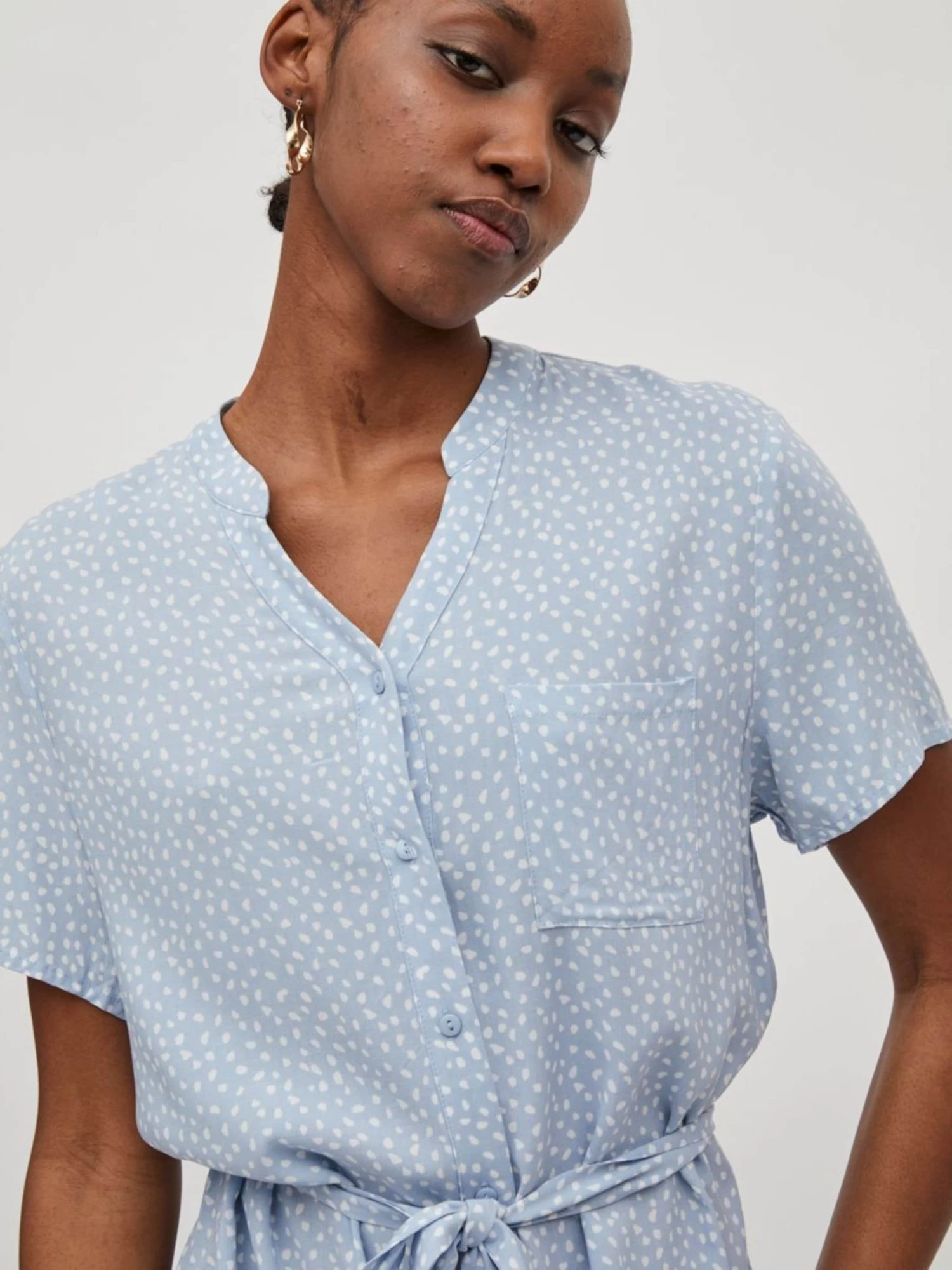 Vila Blousejurken Blousejurk Dames Lichtblauw 8 Vila Blousejurken Blousejurk Dames Lichtblauw - Afbeelding 6