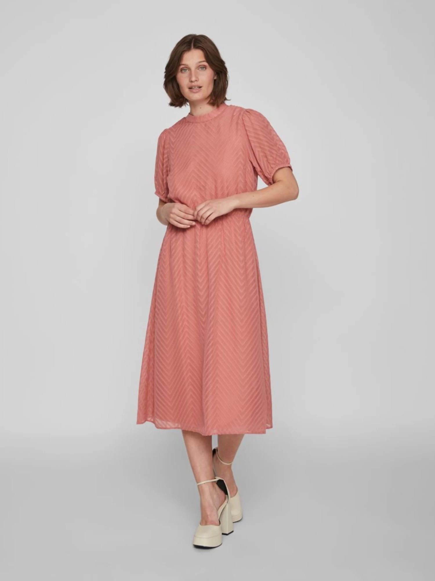 Vila Blousejurken Blousejurk Dames Pink 5 Vila Blousejurken Blousejurk Dames Pink - Afbeelding 3