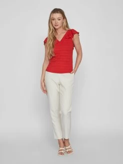 Vila Uitgaanstops Top Dames Rood 11 Vila Uitgaanstops Top Dames Rood -Vila e4c417d7dfe878f32447d9a4370cf151