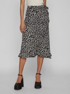 Vila Midi Rokken Rok Steffi Zafia Dames Zwart -Vila e4f4d9786beb96037426056fe3f0a8c1