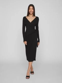 Vila Gebreide Jurken Gebreide Jurk COMFY Dames Zwart 13 Vila Gebreide Jurken Gebreide Jurk COMFY Dames Zwart -Vila e4f98650d21a87b16dddb46a16cfc468