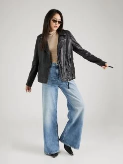 Leren Jassen Tussenjas BEA Dames Zwart -Vila e58073bf713f551903a6ca7f04101bad