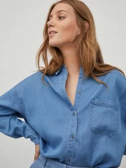 Vila Overhemden Blouse Bista Dames Blauw 14 Vila Overhemden Blouse Bista Dames Blauw -Vila e5b9987b95b9b07e594428acb8976549