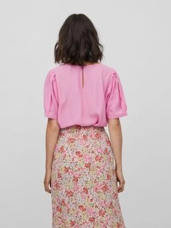 Vila Blouses Met Korte Mouw Blouse Kikki Dames Pink -Vila e6e02ed4cd56eb61177b3b675a6bdc17
