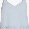 Vila Spaghetti Tops Top Clio Dames Pastelblauw