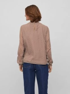 Vila Blouseshirts Blouse Dames Beige -Vila e7aba342b37e9514fc22a446af96c3f8