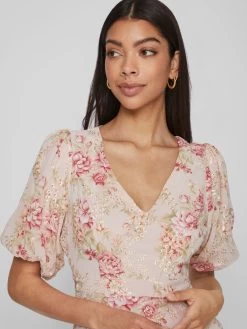 Vila Mini Jurken Jurk Lemony Dames Oudroze / Pastelroze -Vila e81cd1dd9ee44717db41390940addbe5