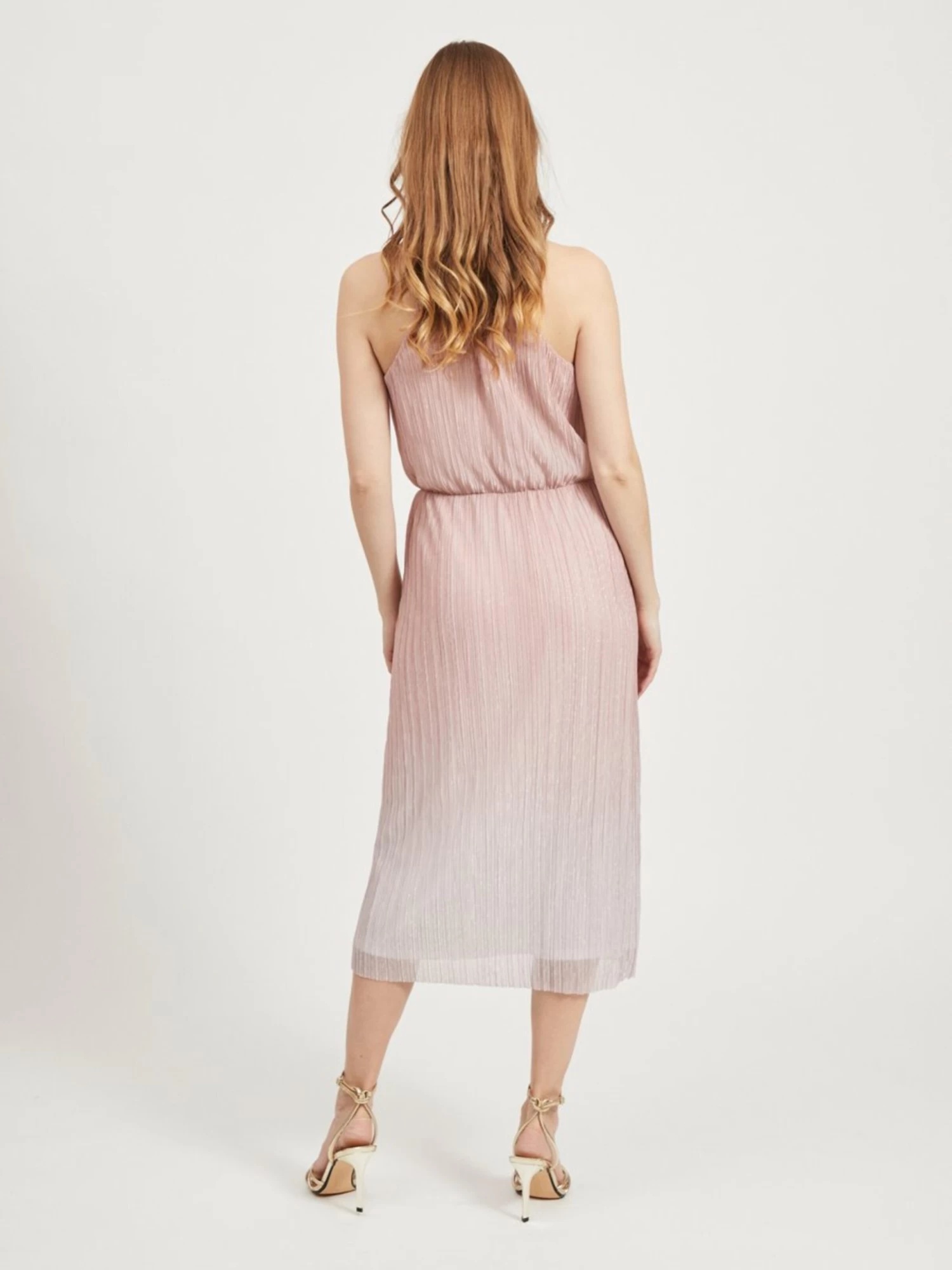 Vila Midi Jurken Jurk Dames Oudroze 7 Vila Midi Jurken Jurk Dames Oudroze - Afbeelding 5