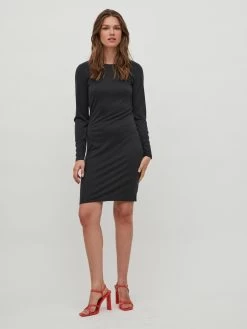 Vila Jerseyjurken Jurk Dames Zwart -Vila eb4d3e2e065ba6cee42d73ae80c4c5f1