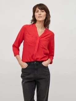 Vila Blouses Met Korte Mouw Blouse Dames Rood -Vila eb5a7c4b297087a95372a625ceb9e251