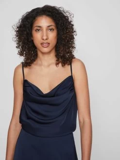Vila Spaghetti Tops Top Dames Blauw / Donkerblauw -Vila edc4f991438ab6f2b226d4d37431b319