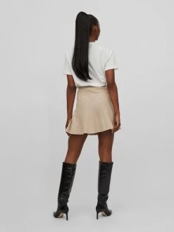 Vila Mini Rokken Rok Sachin Dames Donkerbeige -Vila edda3f4c3df0a6cb5ba5616398996f46
