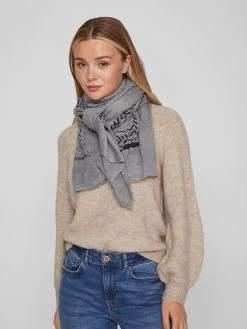 Vila Dikke Sjaals Sjaal Dames Grijs -Vila ef2461cc1094150f68ea975751d9b455