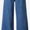 Jeans Wide Leg Bandplooi Jeans SPACE Dames Blauw -Vila f06234a0d85c6a97662c85feba769054