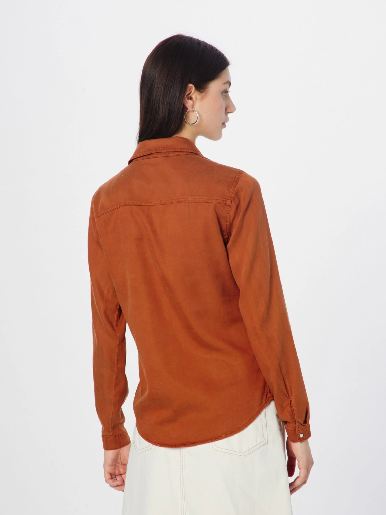 Vila Spijkerblouses Blouse Bista Dames Karamel 6 Vila Spijkerblouses Blouse Bista Dames Karamel - Afbeelding 4