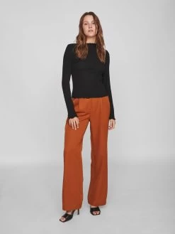 Vila Longsleeves Shirt Dames Zwart -Vila f0cee94151cf659b3c34235010144128