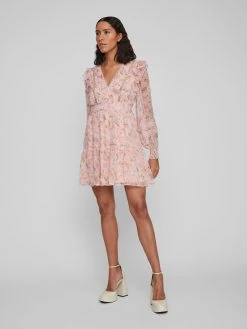 Vila Mini Jurken Jurk Roman Dames Oudroze -Vila f10cbbb555040d6f782b05b6d743d037
